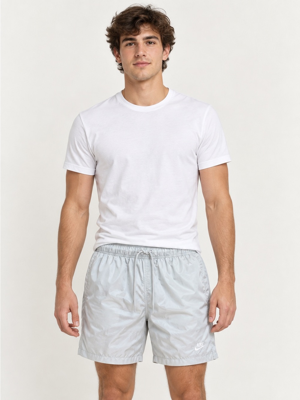 Nike Men's Light Blue Athletic Drawstring Shorts